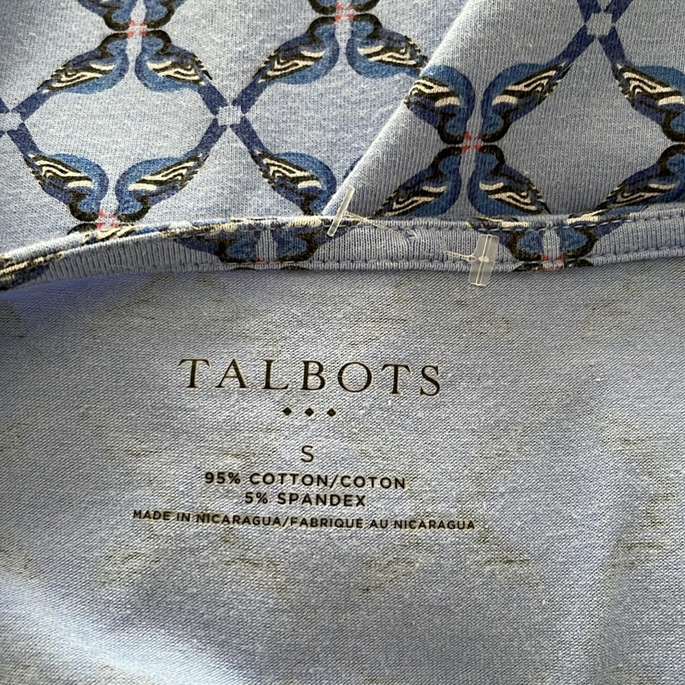 Talbots blue pattern top - image 4